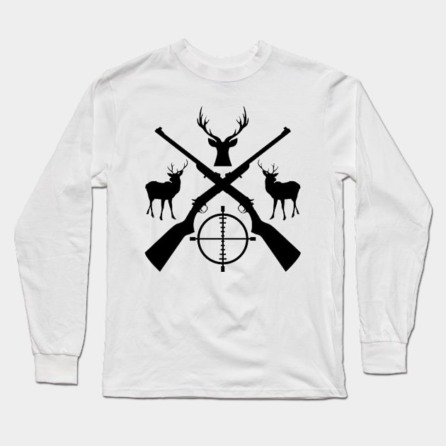 Deer Hunting Deer Hunter Long Sleeve T-Shirt by Alex21